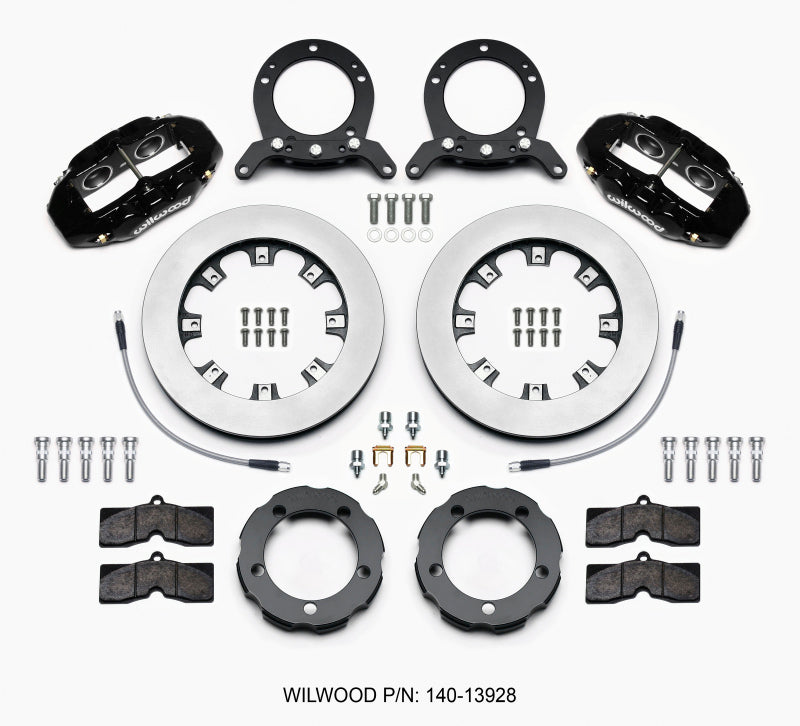 WIL D8 Brake Kit - Wilwood D8 Front Hat Kit 12.19in Rotor 76-77 Ford Bronco Dana 44 w/Lines
