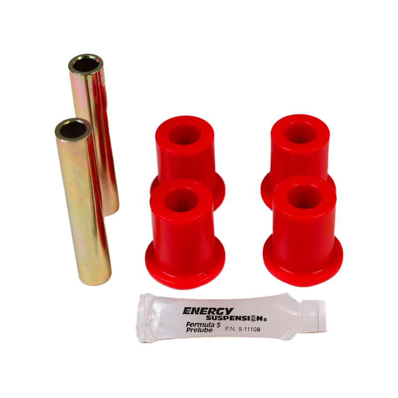 ES Univ Link Bushings - Red - Energy Suspension Universal Bushing 1.25 Id Eye/3.50Lg. 7/16 Bolt Fabr Flange Style - Red