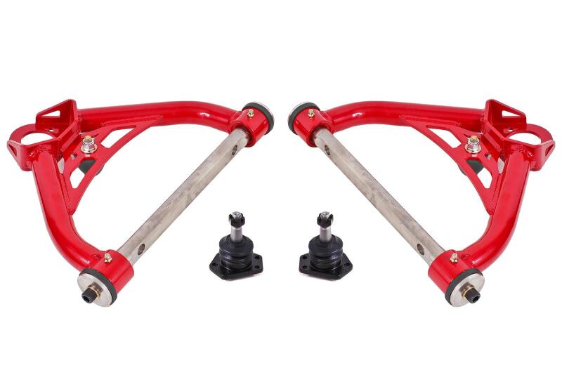 BMR Control Arms - BMR 70-81 Chevrolet Camaro A-Arms Upper Non-Adjustable Delrin Std Ball Joint - Red