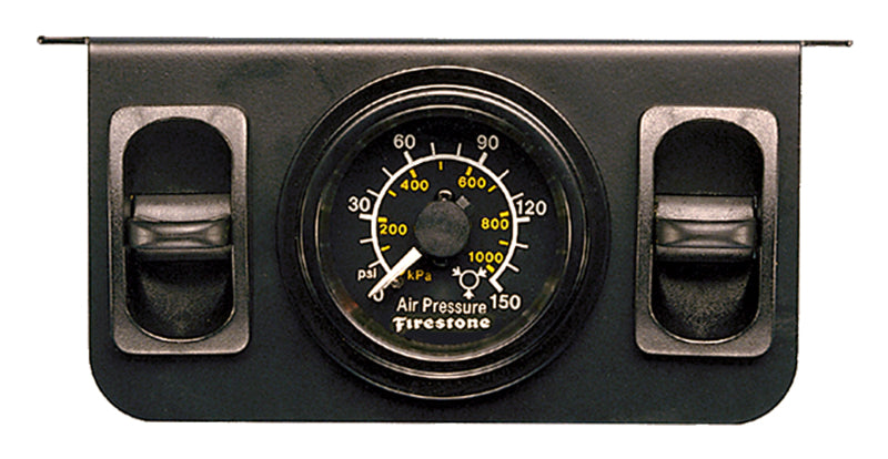 FIR Control Panels - Firestone Air Adjustable Leveling Pneumatic Control Panel w/Dual Black Gauge 0-150psi (WR17602145)