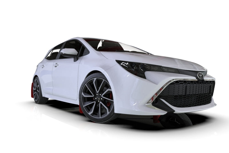 RAL UR Blk Flap/Grey Logo - Rally Armor 18-25 Toyota Corolla Hatchback Black UR Mud Flap Grey Logo