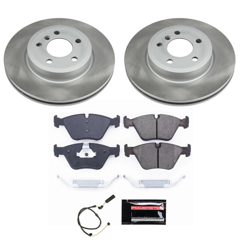PSB Semi-Coated Rotor Kits - Power Stop 04-10 BMW X3 Front Semi-Coated Rotor Kit