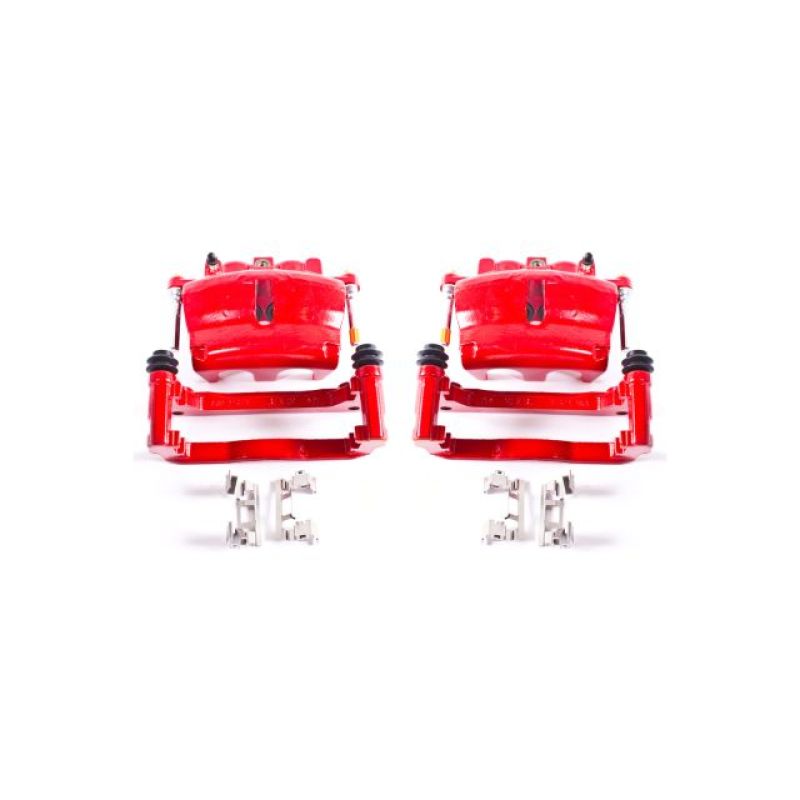 PSB Red Calipers - Power Stop 08-16 Buick Enclave Front Red Calipers w/Brackets - Pair