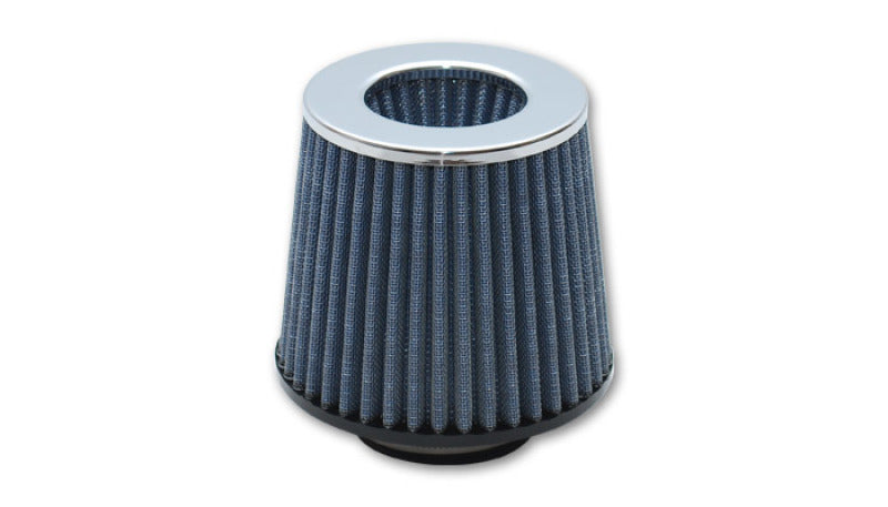 VIB Air Filters - Vibrant Open Funnel Perf Air Filter (5in Cone O.D. x 5in Tall x 3in inlet I.D.) - Chrome Filter Cap