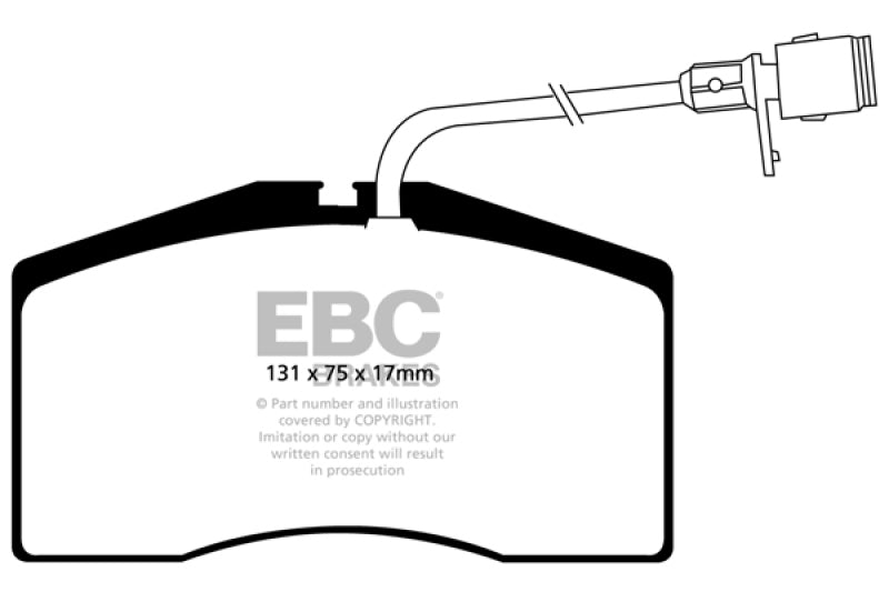 EBC Redstuff Brake Pad Sets - EBC 01-03 Audi S8 4.2 Redstuff Front Brake Pads