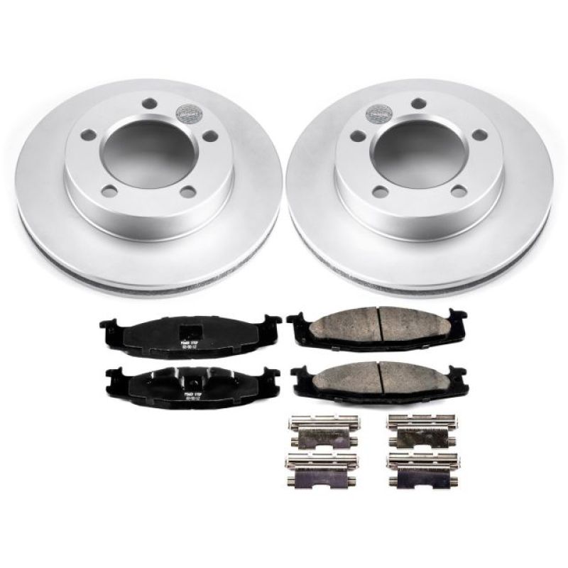 PSB Z17 Evolution Coated Kit - Power Stop 94-96 Ford Bronco Front Z17 Evolution Geomet Coated Brake Kit