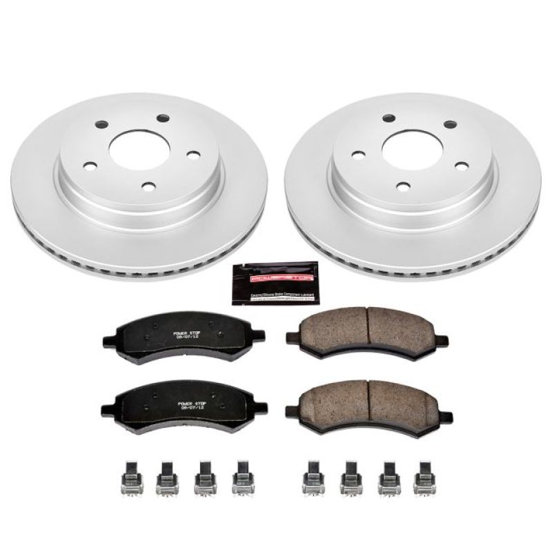 PSB Z17 Evolution Coated Kit - Power Stop 07-09 Chrysler Aspen Front Z17 Evolution Geomet Coated Brake Kit