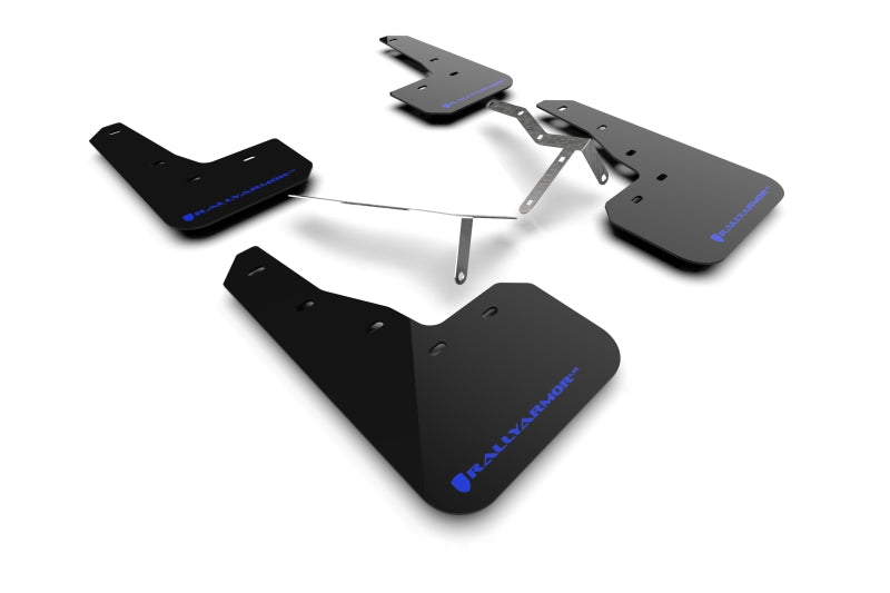RAL UR Blk Flap/Blue Logo - Rally Armor 22-25 Honda Civic/Civic Si/Sport Black UR Mud Flap w/Blue Logo
