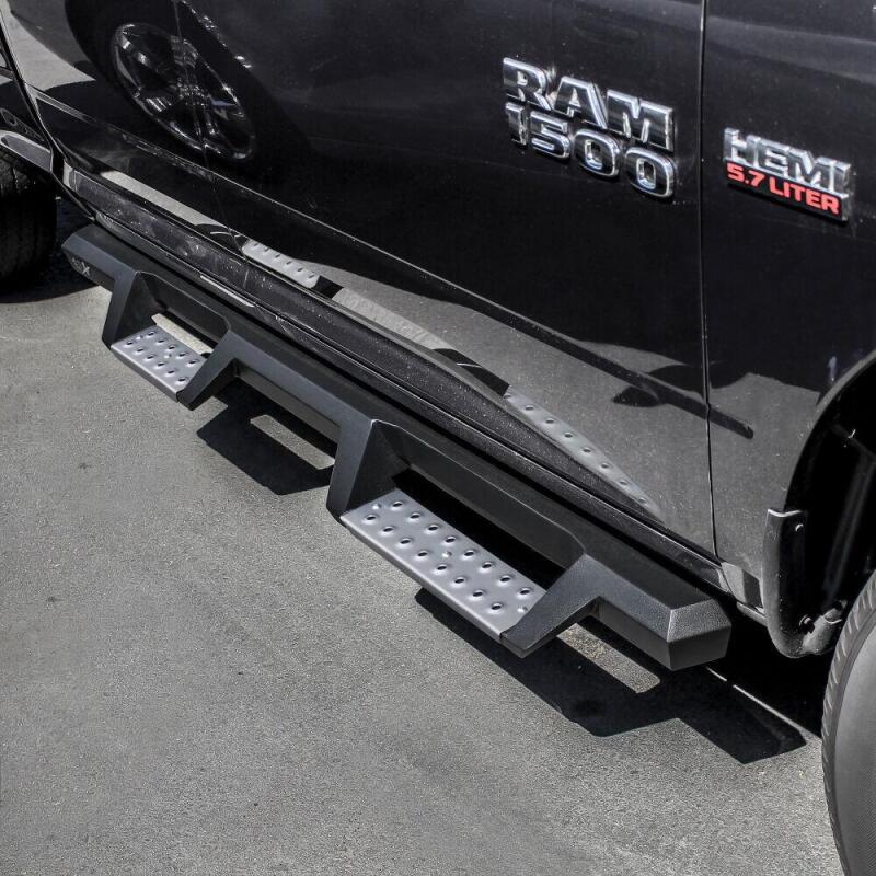 WES Nerf Bars - HDX Drop - Westin 09-18 RAM 1500 Quad Cab HDX Stainless Drop Nerf Step Bars - Tex. Blk