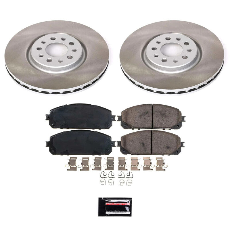PSB Semi-Coated Rotor Kits - Power Stop 14-15 Jeep Cherokee Front Semi-Coated Rotor Kit