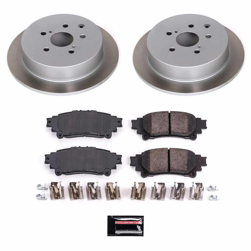 PSB Semi-Coated Rotor Kits - Power Stop 11-20 Toyota Sienna Rear Semi-Coated Rotor Kit