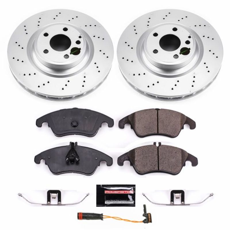 PSB Z23 Evolution Coated Kit - Power Stop 17-18 Mercedes-Benz SLC300 Front Z23 Evolution Sport Coated Brake Kit