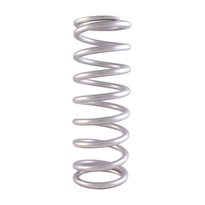 QAP Springs - 3-4/5 ID - QA1 3-4/5in ID Tapered High Travel Pigtail Spring - 9in Length x 450lbs/in - Silver Powder Coated