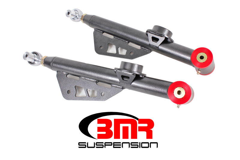 BMR Control Arms - BMR 79-98 Fox Mustang Single Adj. Lower Control Arms / Rod End (Polyurethane) - Black Hammertone