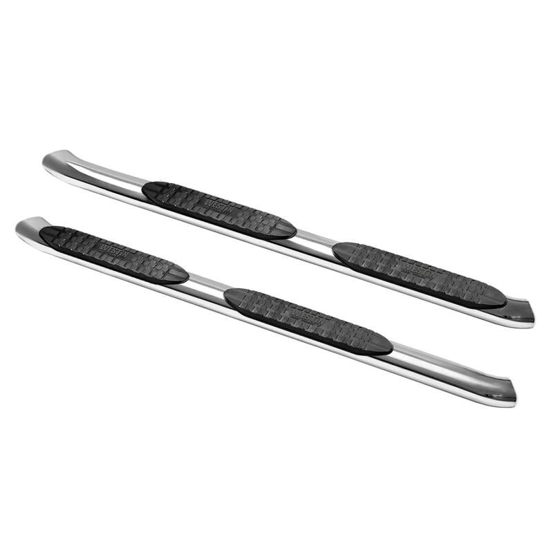 WES Nerf Bars - PRO TRAXX 5 - Westin 18-25 Jeep Wrangler JL Unlimited 4dr (Excl. 2018 JK) PRO TRAXX 5 Oval Nerf Step Bars - SS
