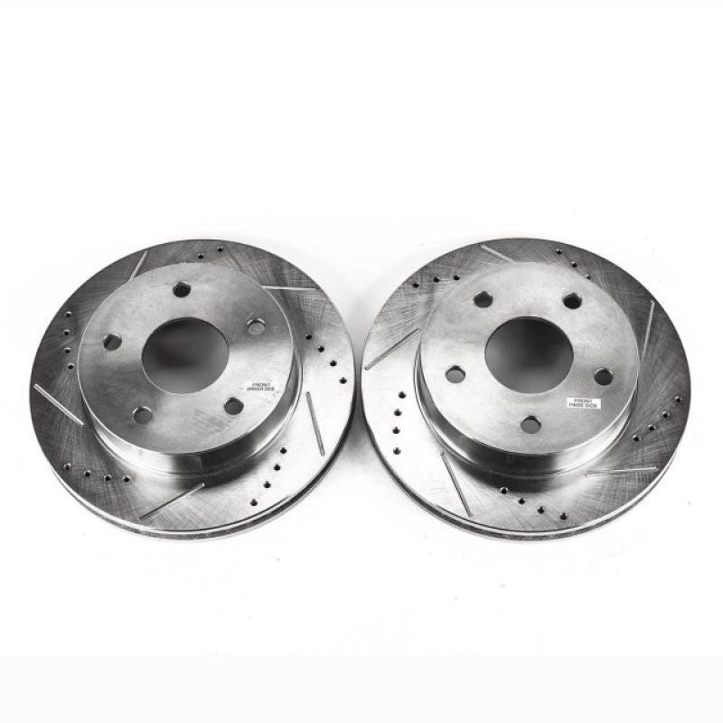 PSB Evolution Drill/Slot Rotor - Power Stop 00-01 Dodge Ram 1500 Front Evolution Drilled & Slotted Rotors - Pair