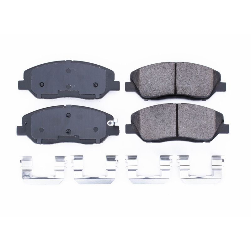 PSB Z17 Evolution Brake Pads - Power Stop 07-10 Hyundai Entourage Front Z17 Evolution Ceramic Brake Pads w/Hardware