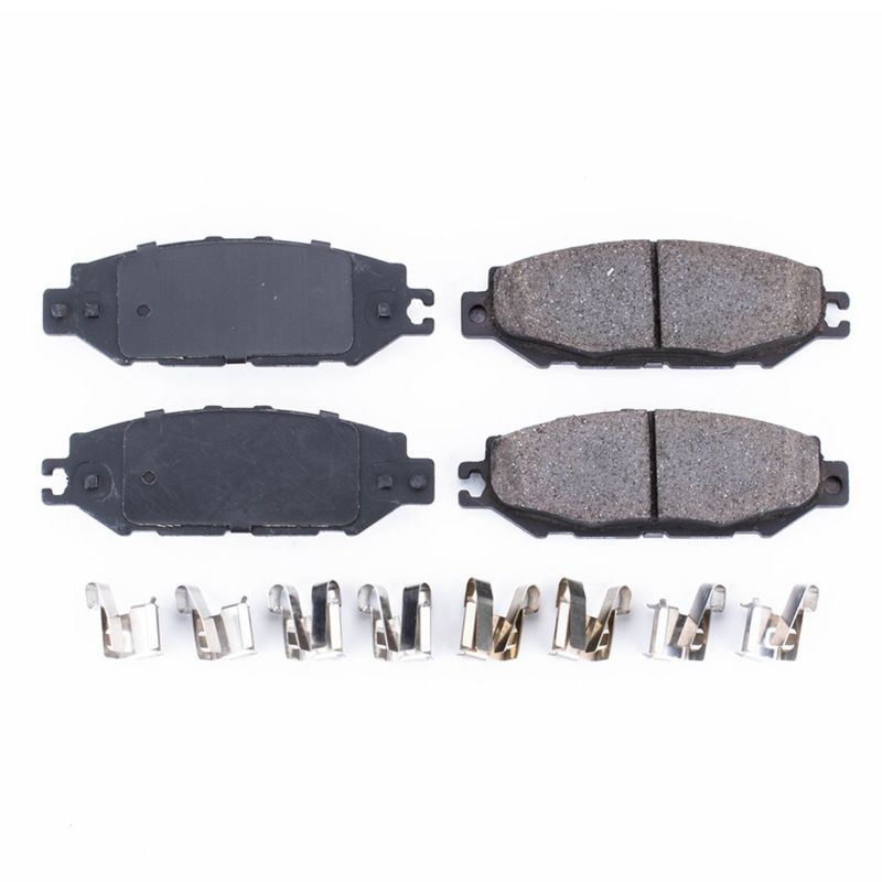 PSB Z17 Evolution Brake Pads - Power Stop 93-00 Lexus LS400 Rear Z17 Evolution Ceramic Brake Pads w/Hardware