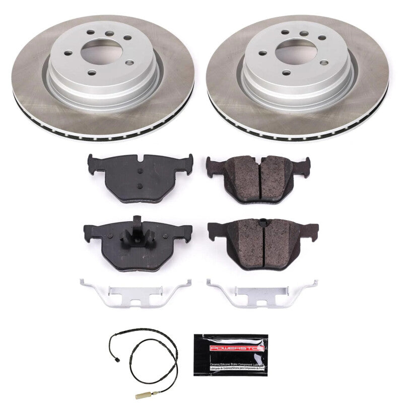PSB Semi-Coated Rotor Kits - Power Stop 11-13 BMW 335is Rear Semi-Coated Rotor Kit