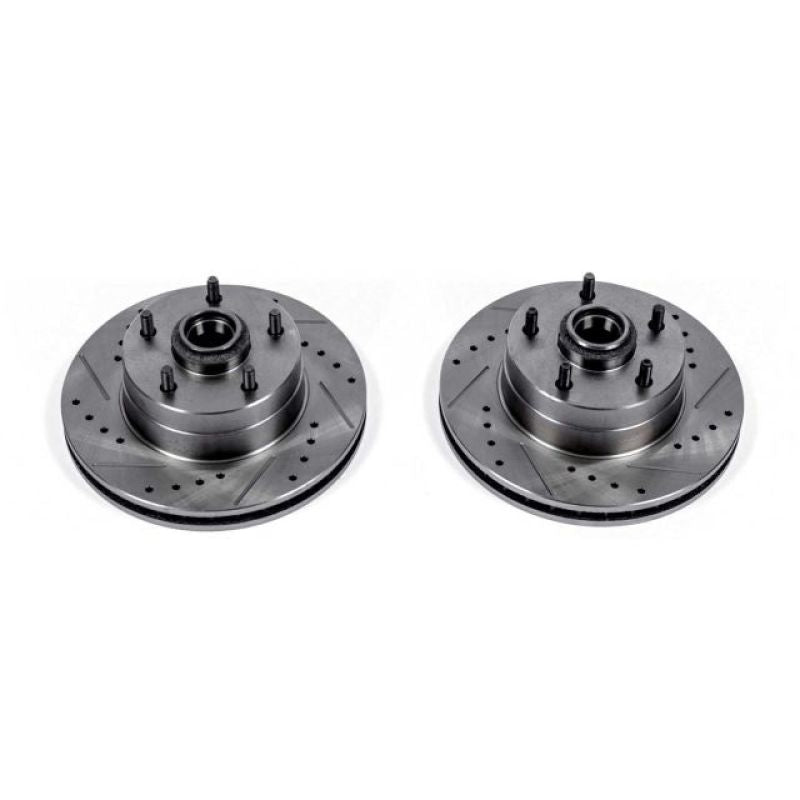 PSB Evolution Drill/Slot Rotor - Power Stop 73-74 Buick Apollo Front Evolution Drilled & Slotted Rotors - Pair