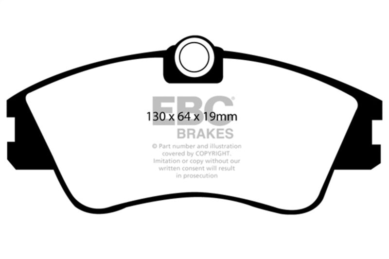 EBC Greenstuff Brake Pad Sets - EBC 93-96 Volkswagen Eurovan 2.5 Solid Rotors Greenstuff Front Brake Pads
