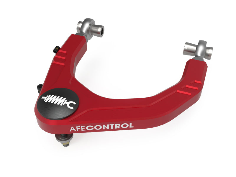 AFE Control Arms - aFe Control 05-23 Toyota Tacoma Upper Control Arms - Red Anodized Billet Aluminum