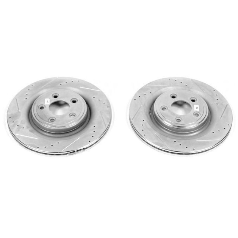 PSB Evolution Drill/Slot Rotor - Power Stop 06-08 Jaguar S-Type Rear Evolution Drilled & Slotted Rotors - Pair