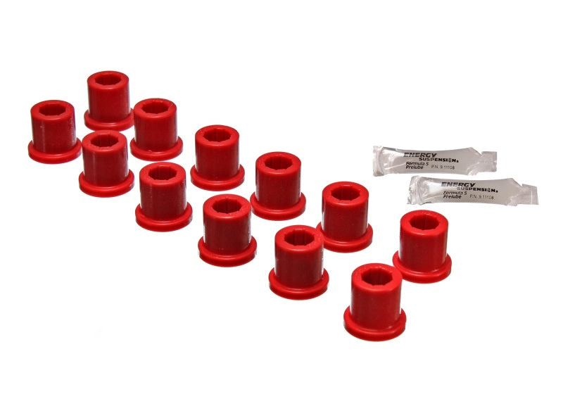 ES Spring/Shackle Bush - Red - Energy Suspension Rear Spring & Shackle Bushing - Red