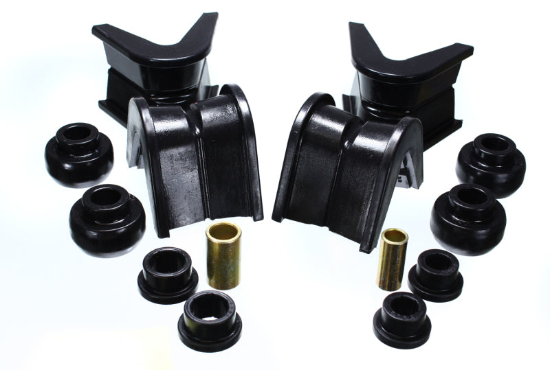 ES C-Bushings - Black - Energy Suspension 76-77 Ford Bronco/66-72 F-100/F-150 Black 7 Deg Offset Complete 14Pc C-Bushing Set