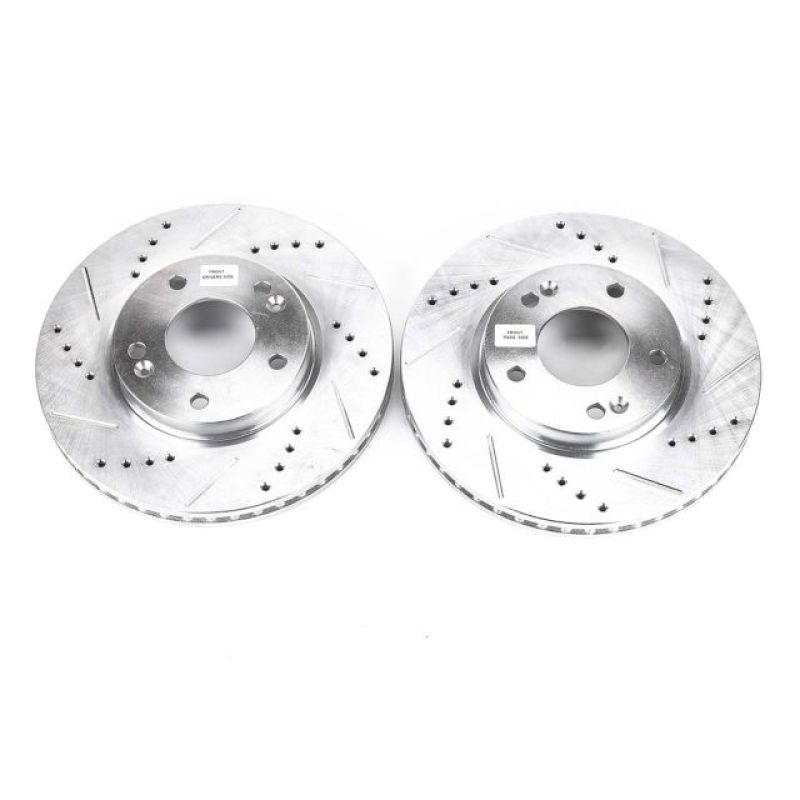 PSB Evolution Drill/Slot Rotor - Power Stop 09-12 Hyundai Elantra Front Evolution Drilled & Slotted Rotors - Pair