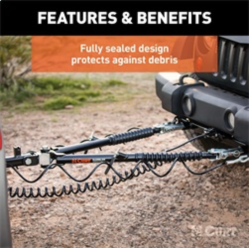 ROK Towing Solutions - RockJock Curt Rambler Steel RV Tow Bar 7500lbs 2in Shank