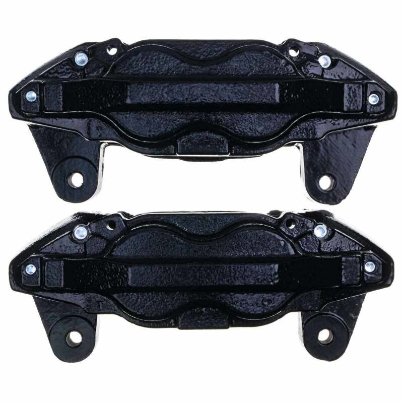 PSB Black Calipers - Power Stop 07-15 Toyota Tundra Front Black Caliper Pair w/o Bracket