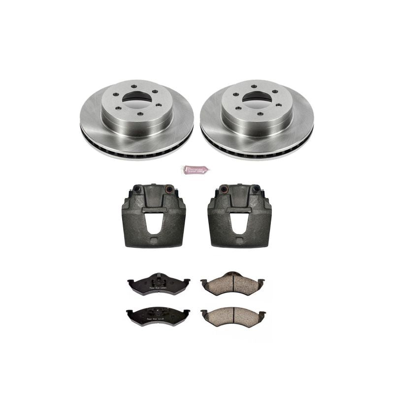 PSB Autospecialty Kit w/Cals - Power Stop 00-02 Dodge Dakota Front Autospecialty Brake Kit w/Calipers