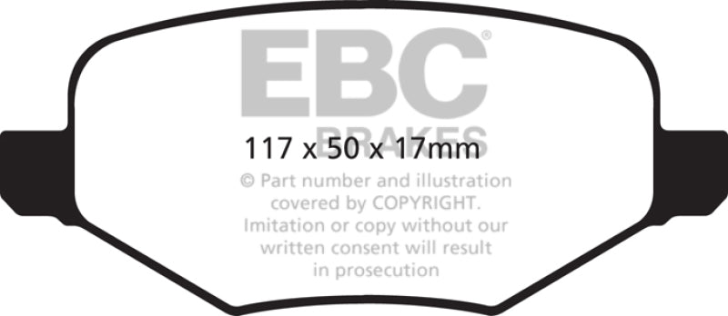 EBC Redstuff Brake Pad Sets - EBC 11-14 Ford Edge 2.0 Turbo Redstuff Rear Brake Pads