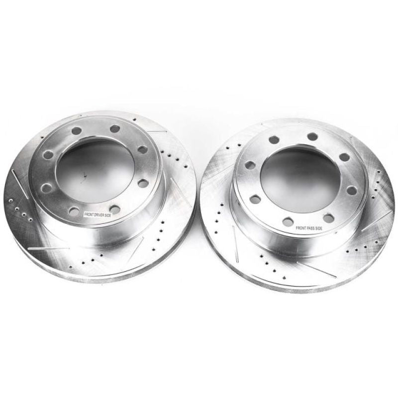 PSB Evolution Drill/Slot Rotor - Power Stop 00-05 Ford Excursion Front Evolution Drilled & Slotted Rotors - Pair