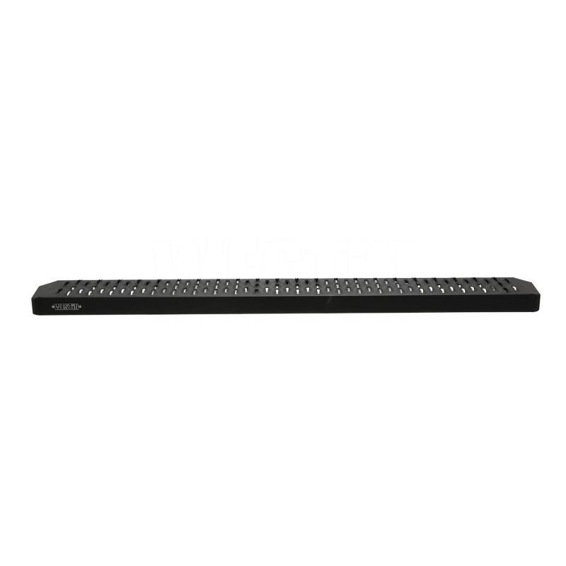 WES Running Boards - Grate - Westin Ford Transit Van 150/250/350 (Single 54in. Pass Door) Grate Steps Running Boards - Tex. Blk