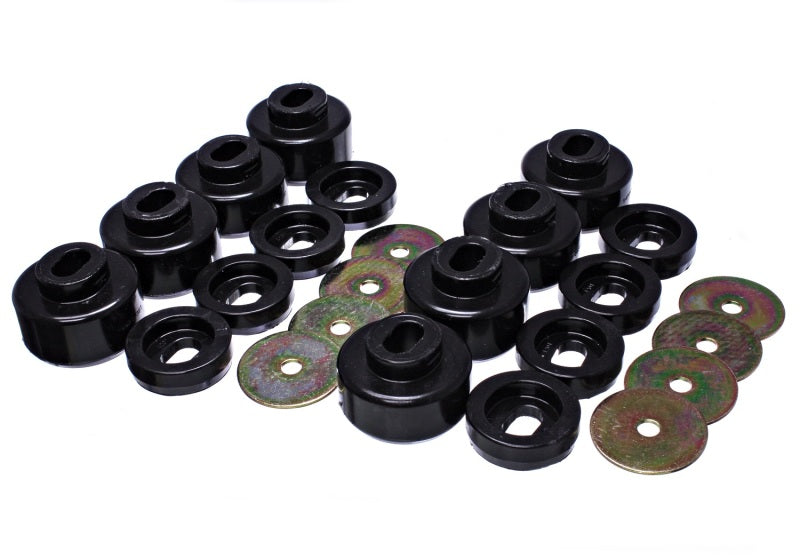 ES Body Mounts - Black - Energy Suspension 07-10 Chevy K2500/3500HD Body Mount Set - Black