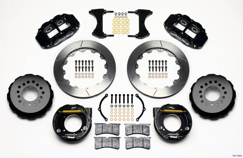 WIL Superlite Brake Kit - Wilwood Narrow Superlite 4R Rear P-Brk Kit 12.88in Chevy C-10 2.42 Offset 5-lug