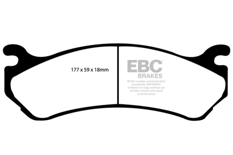 EBC Extra Duty Brake Pad Sets - EBC 02 Cadillac Escalade 5.3 (Akebono rear caliper) Extra Duty Front Brake Pads