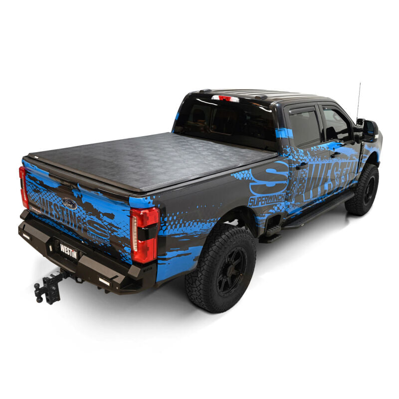 WES Soft Tri-Fold Tonneau Covers - Westin 17-24 Ford F-250/350 Super Duty 6.75ft. Bed Soft Tri-Fold Tonneau Cover - Black