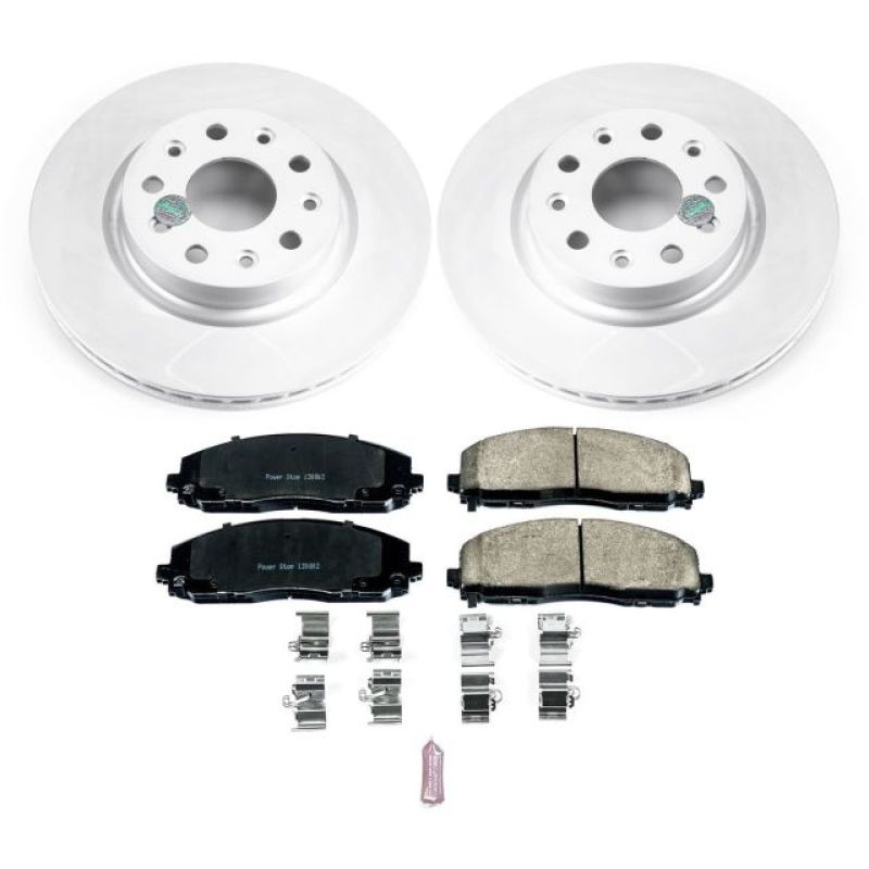 PSB Z17 Evolution Coated Kit - Power Stop 18-19 Jeep Wrangler Front Z17 Evolution Geomet Coated Brake Kit