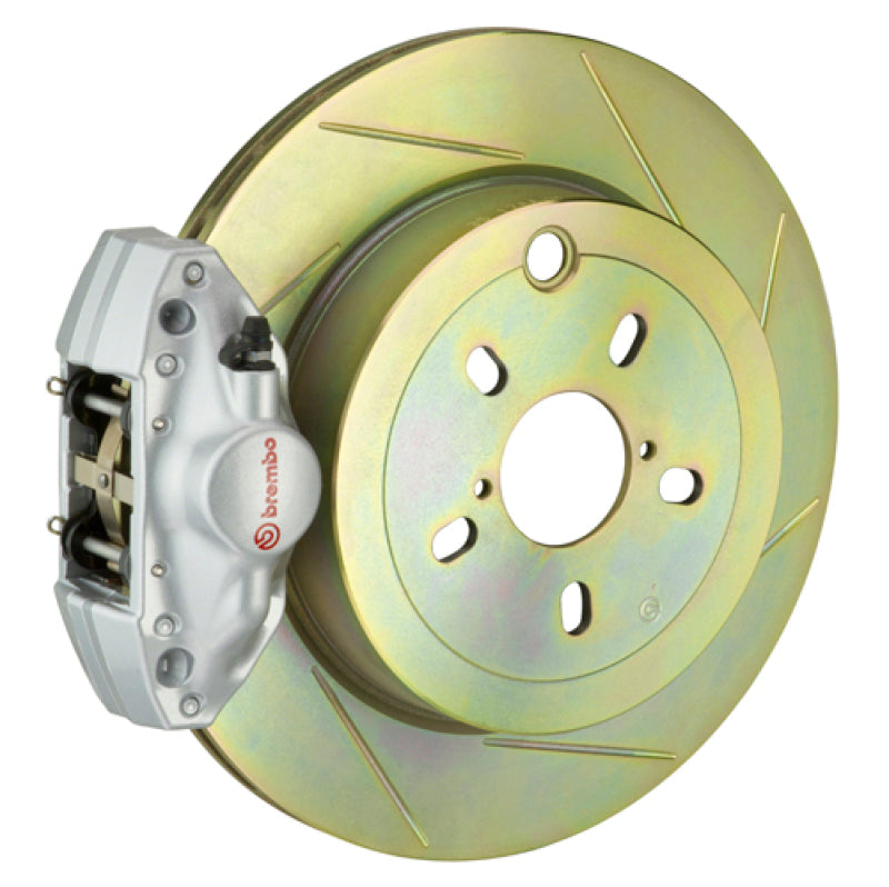 BRB Big Brake Kits - Brembo 92-98 318i/325i/328i Rear GT BBK 2 Piston Cast 2pc 294x19 1pc Rotor Slotted Type1-Silver