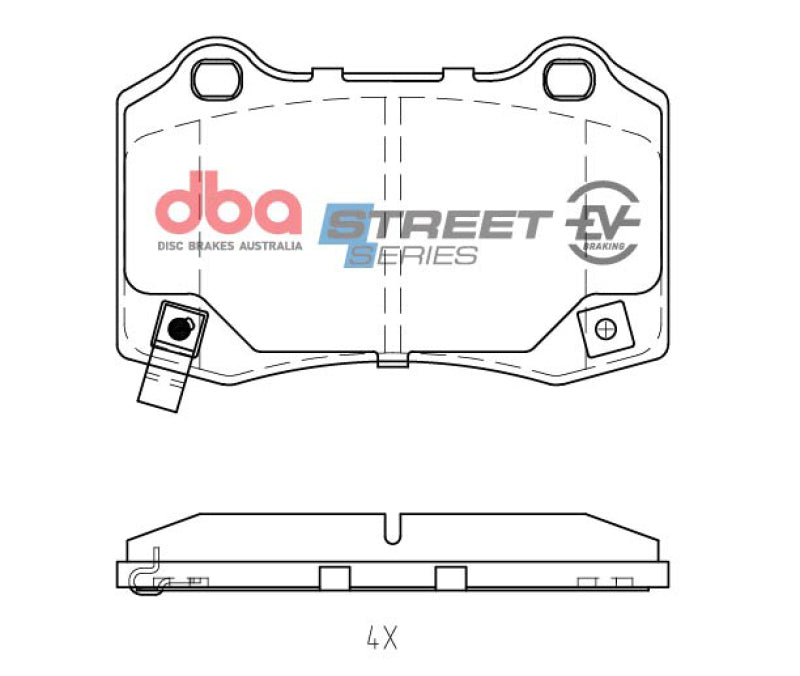 DBA Street Series Brake Pads - DBA 06-13 Dodge Charger SRT8 Rear SSEV Street Series Brake Pads