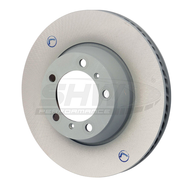 SHW Smooth Monobloc Rotors - SHW 17-20 Porsche Panamera 4 w/Code 1KF/18in Wheel Left Rear Smooth MB Brake Rotor (971615601F)