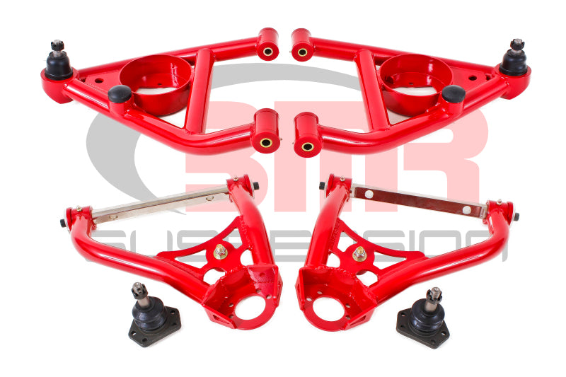 BMR Control Arms - BMR 67-69 1st Gen F-Body Upper And Lower A-Arm Kit - Red