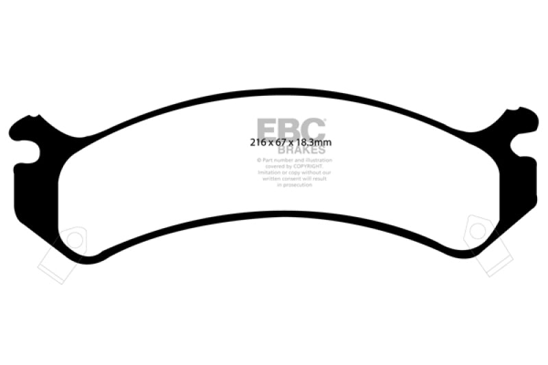 EBC Yellowstuff Brake Pad Sets - EBC 01-05 Cadillac Deville 4.6 HD Yellowstuff Front Brake Pads