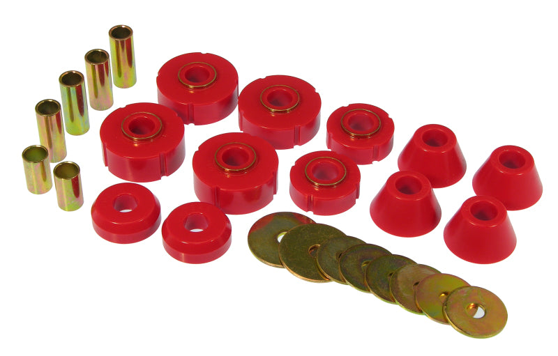 PRO Body/Subframe Bush - Red - Prothane 67-72 Chevy C10 Body Mount Kit - Red