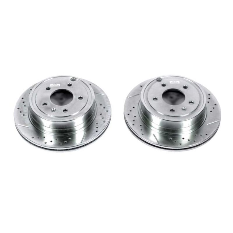 PSB Evolution Drill/Slot Rotor - Power Stop 12-15 Chevrolet Captiva Sport Rear Evolution Drilled & Slotted Rotors - Pair