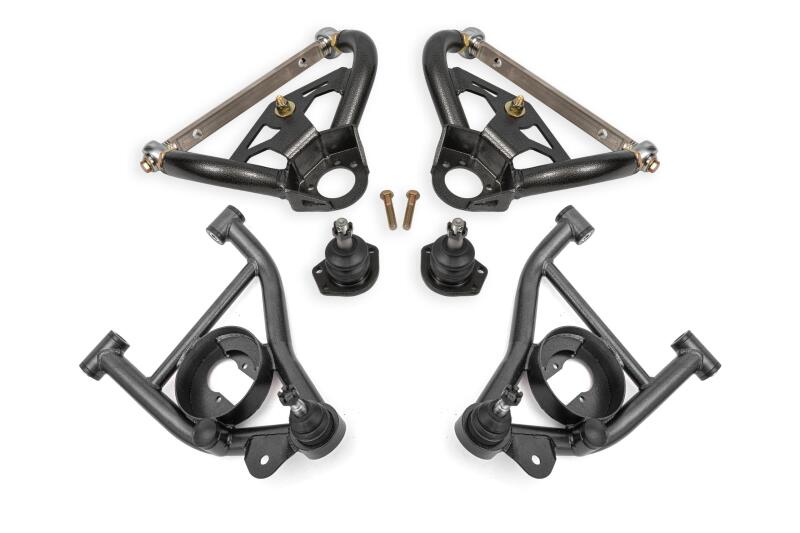 BMR Control Arms - BMR 78-87 GM G-Body Adjustable Upper A-Arms Standard Ball Joint - Black Hammertone