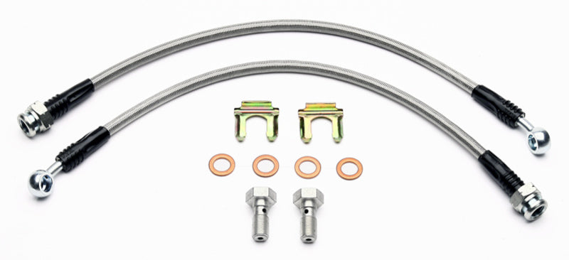 WIL Flexline Brake Hose - Wilwood Flexline Kit 88-96 Corvette w/ OEM Front Caliper